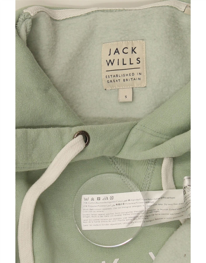 JACK WILLS Mens Great Britain Graphic Hoodie Jumper Small Green Cotton Vintage Jack Wills and Second-Hand Jack Wills from Messina Hembry 