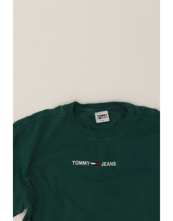 TOMMY HILFIGER Mens T-Shirt Top XS Green Cotton Vintage Tommy Hilfiger and Second-Hand Tommy Hilfiger from Messina Hembry 