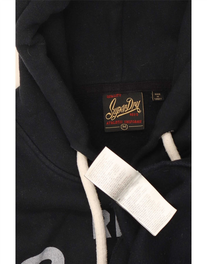 Superdry Mens Graphic Hoodie Jumper Médio Algodão Preto