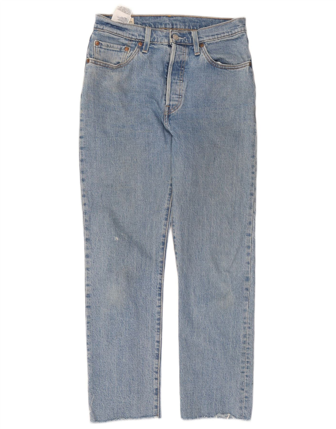 Calça jeans feminina Levi's 501 Straight W28 L28 azul algodão