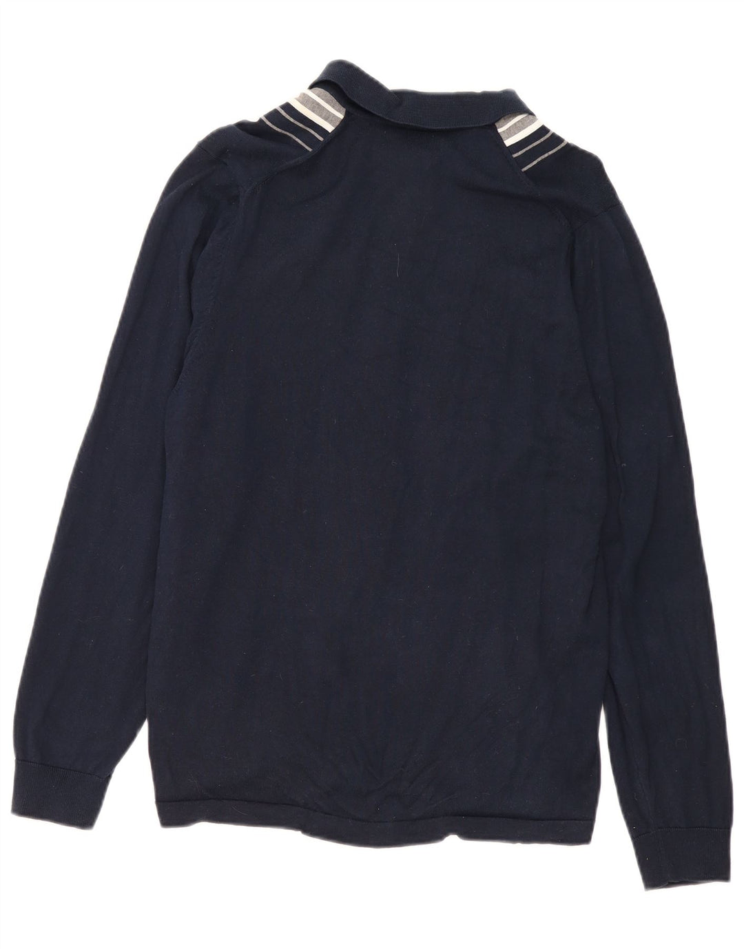 Suéter cardigã masculino Marks & Spencer médio azul marinho algodão colorblock