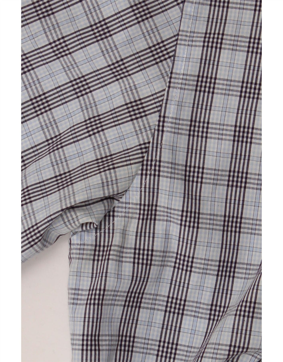 Camisa masculina de manga curta BEN SHERMAN grande xadrez azul