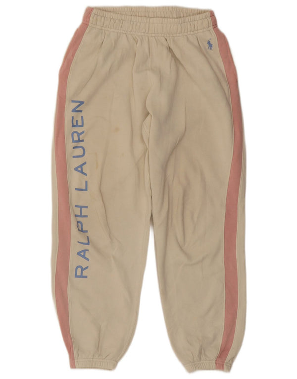 Polo Ralph Lauren Calças de treino femininas joggers UK 8 Small Beige