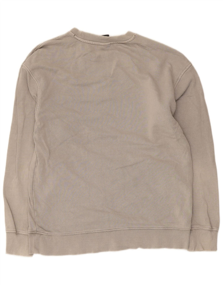 Zara Moletom Masculino Jumper Médio Cinza Algodão