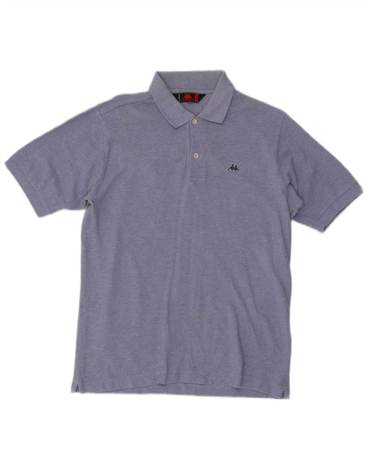 Camisa polo masculina Kappa pequena azul algodão