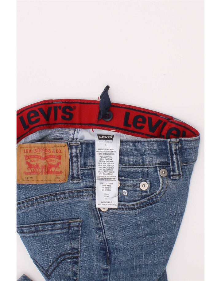 Jeans Levi's Boys 511 Slim 4-5 Anos W22 L18 Azul Algodão