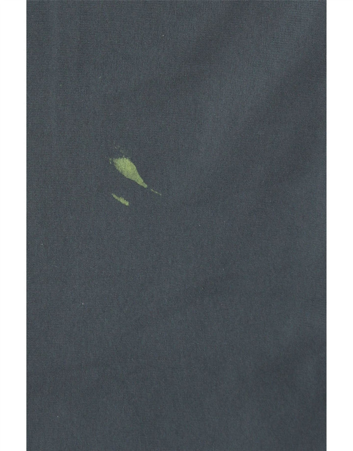 Calça de treino masculina ADIDAS UK 42/44 grande azul colorblock poliéster