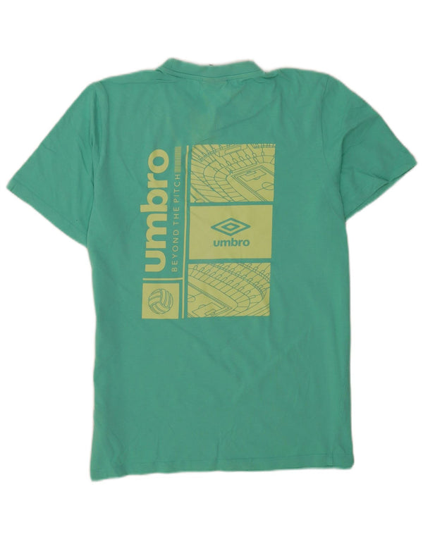 Camiseta masculina gráfica Umbro Top médio algodão verde