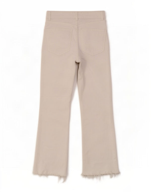 Calça jeans reta feminina Zara EU 36 XS W26 L24 branco