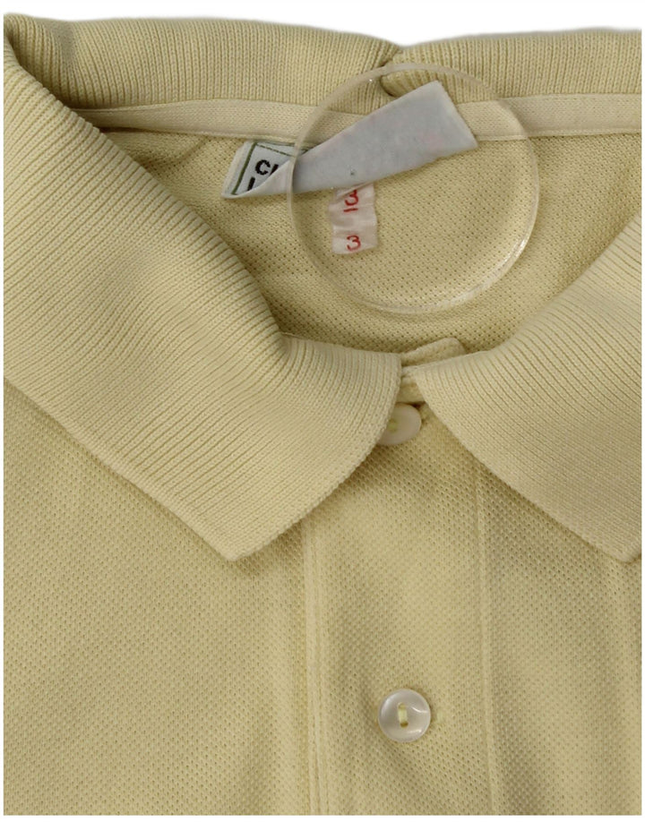 Camisa polo masculina LACOSTE tamanho 3 pequeno algodão amarelo