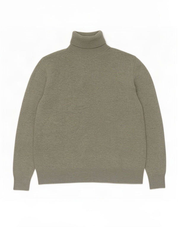 Suéter feminino Marks & Spencer com gola redonda Reino Unido 6 XS verde poliéster