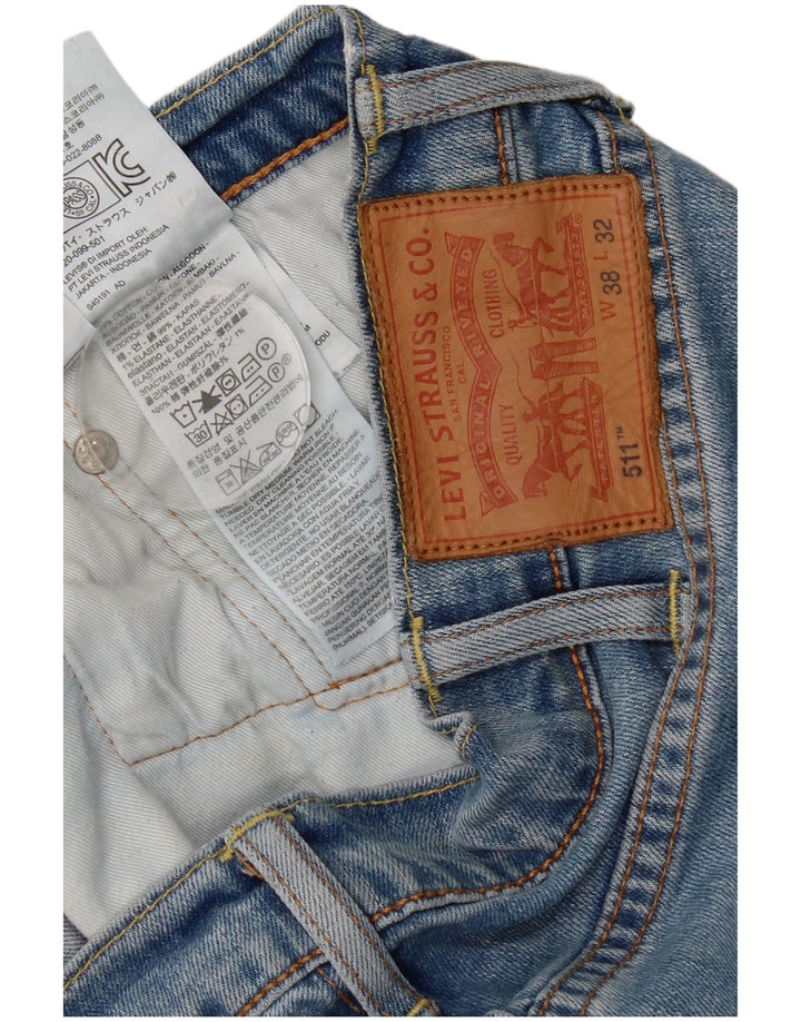 Calça Jeans Levis 511 Slim Masculina W38 L32 Azul Algodão