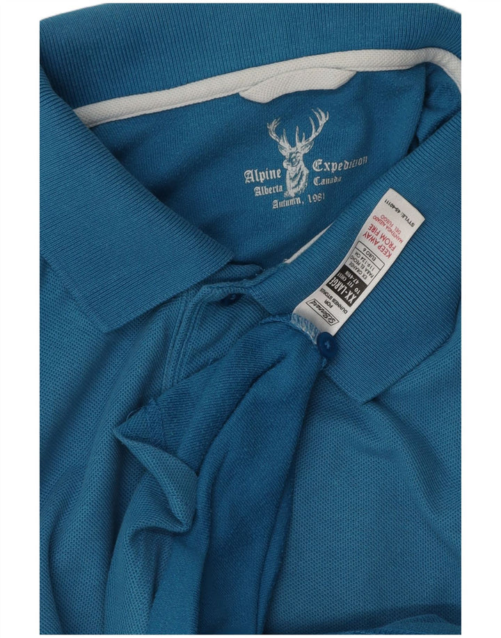 ST. Camisa polo masculina BERNARD 2XL algodão azul