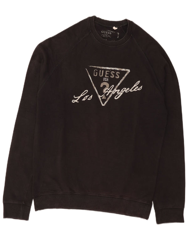 Guess moletom gráfico masculino jumper 2XL algodão preto