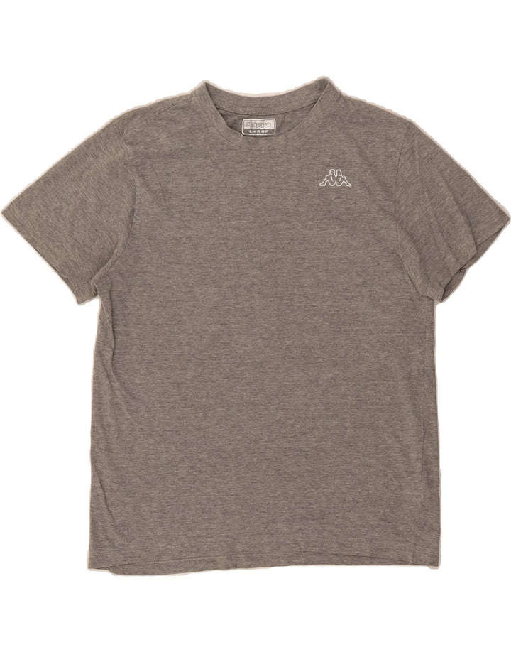 KAPPA Womens T-Shirt Top UK 16 Large Grey Cotton Vintage Kappa and Second-Hand Kappa from Messina Hembry 