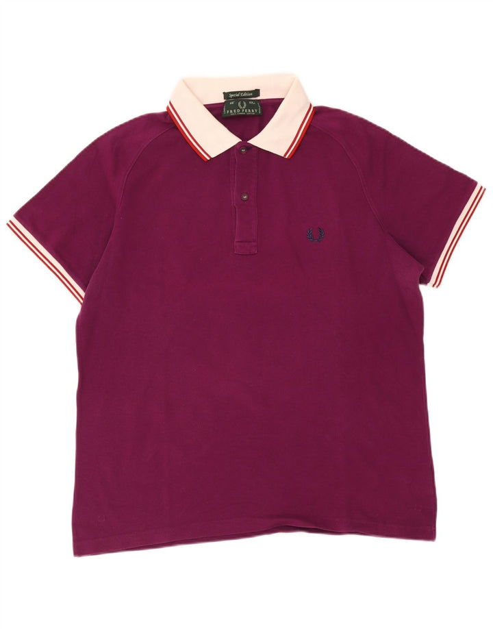 Camisa pólo de rugby masculina Fred Perry edição especial grande listrada marrom