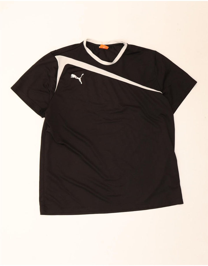 Camiseta masculina Puma Top 2XL preto colorblock poliéster