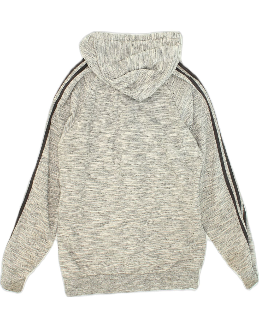 ADIDAS Mens Zip Hoodie Sweater Médio Algodão Cinza