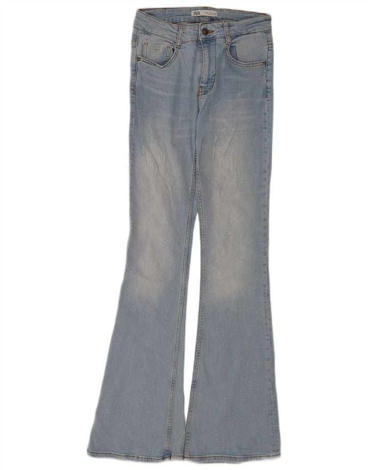 Zara Calça jeans feminina larga EU 36 XS W26 L33 Azul