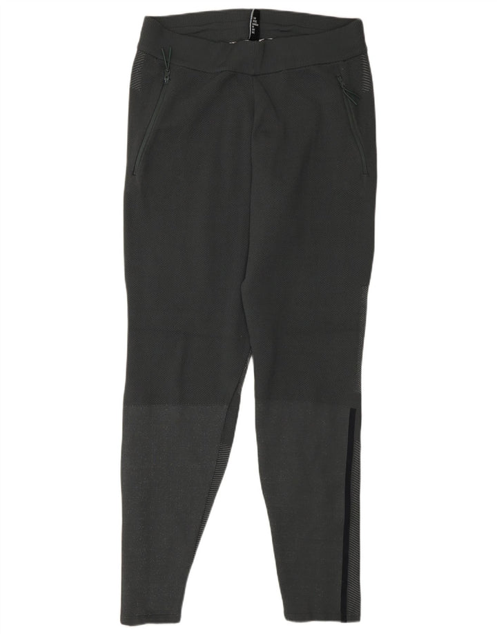 Calça de treino feminina Adidas UK 14 cinza médio colorblock poliéster