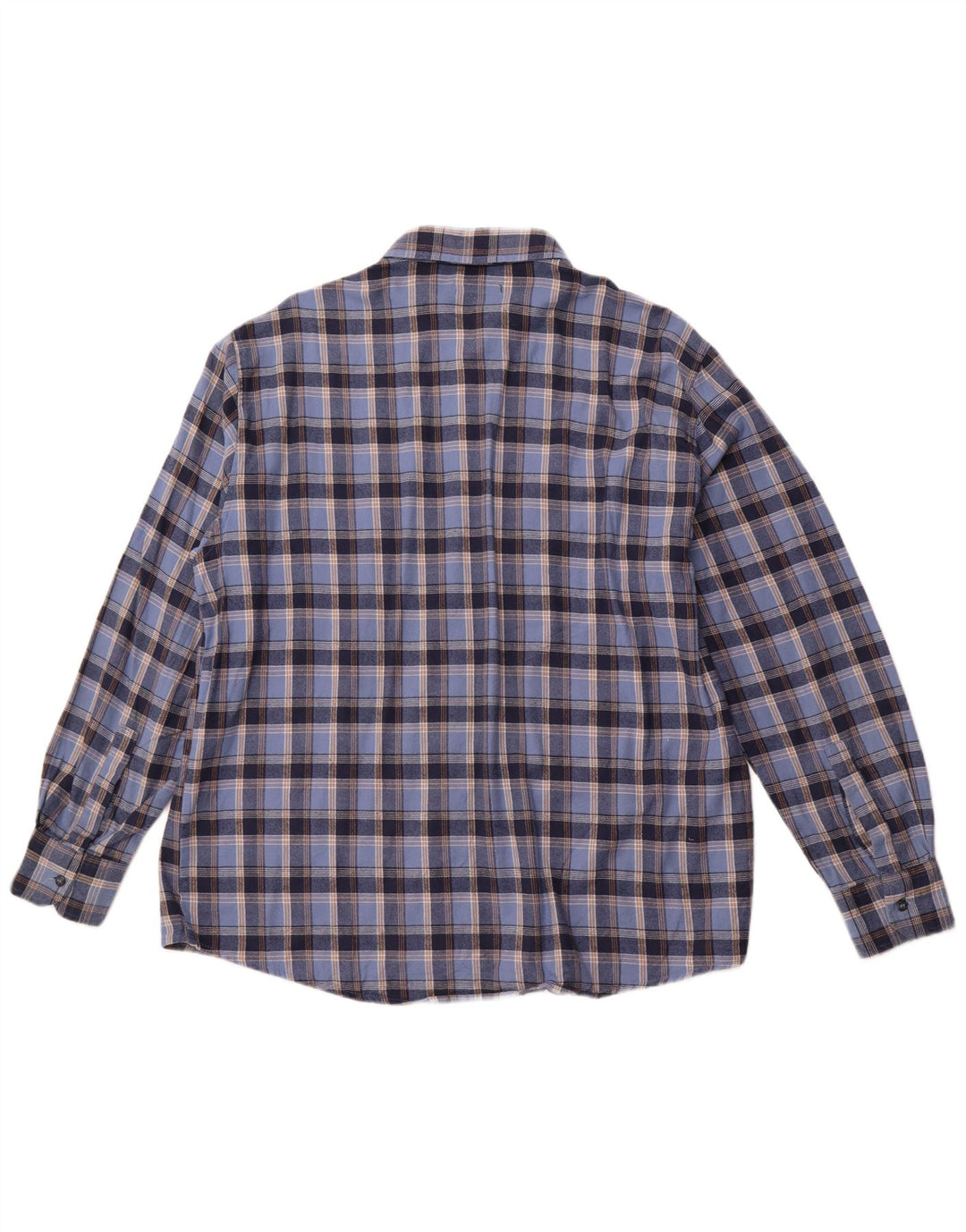 Camisa masculina de flanela SEA BARRIER XL azul xadrez algodão