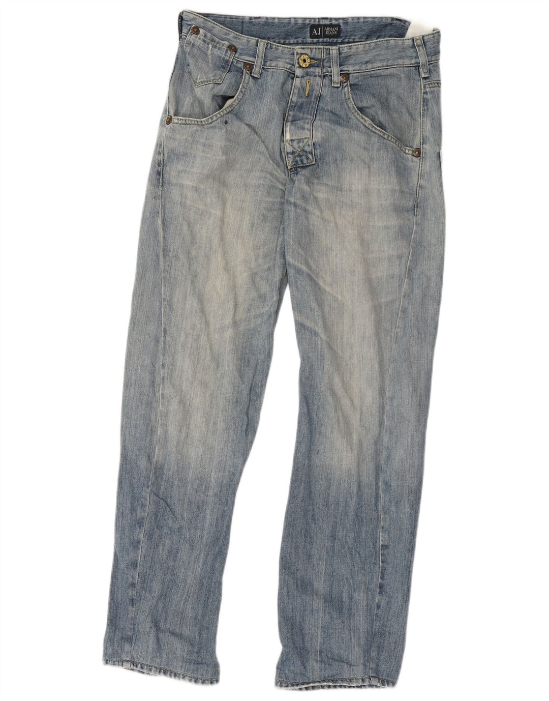Calça jeans reta masculina Armani W32 L31 azul