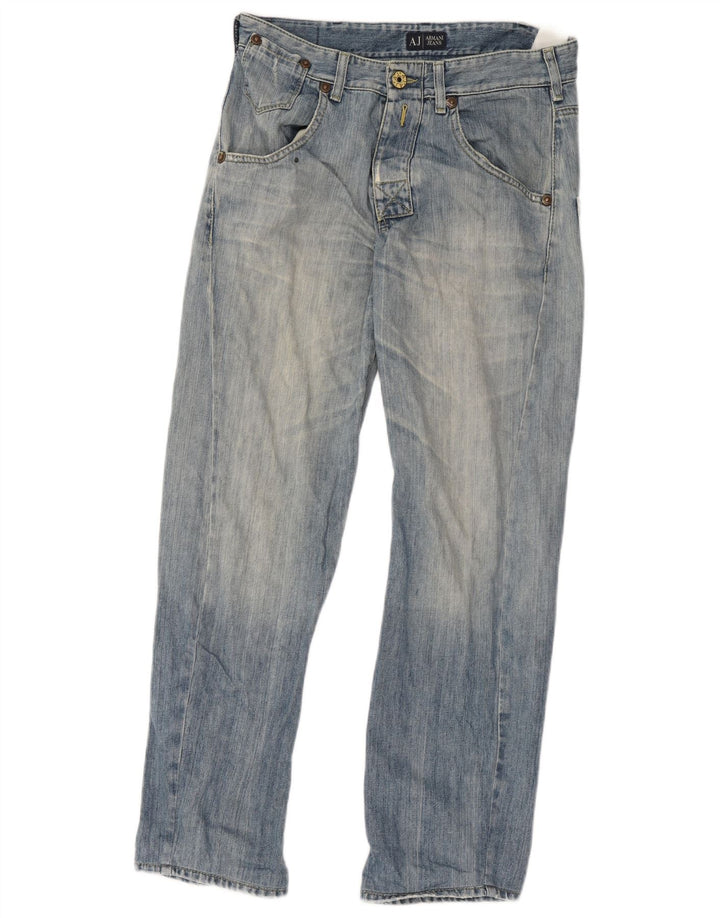 Calça jeans reta masculina Armani W32 L31 azul