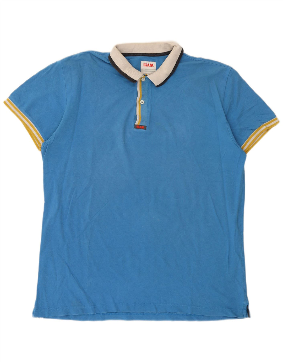 Camisa polo masculina Slam 3XL algodão azul