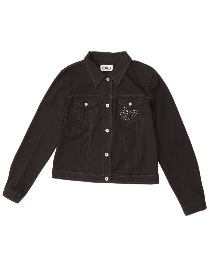 Jaqueta bomber feminina Byblos IT 50 XL algodão preto