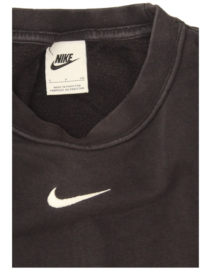Nike masculino solto ajuste moletom jumper pequeno algodão preto