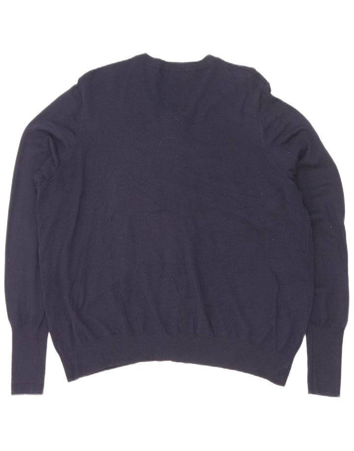 Suéter cardigã feminino Marks & Spencer Reino Unido 16 grande azul marinho