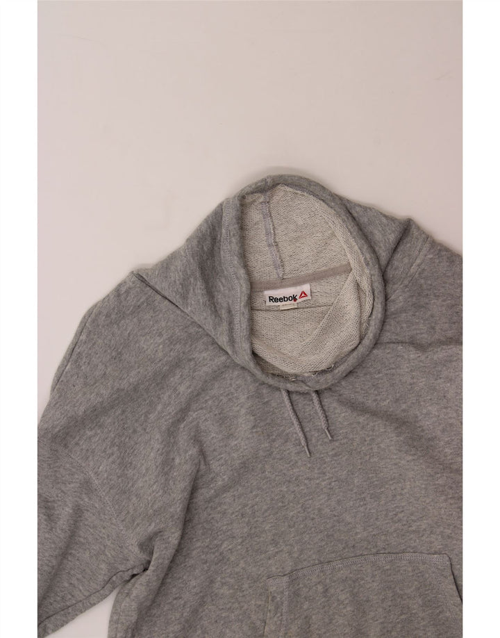 REEBOK Womens Graphic Hoodie Jumper UK 18 XL Grey Vintage Reebok and Second-Hand Reebok from Messina Hembry 