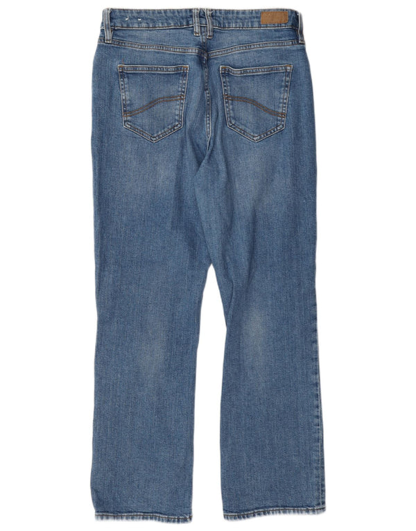 Calça jeans reta feminina Fat Face cintura alta Reino Unido 12 médio W30 L29 algodão azul
