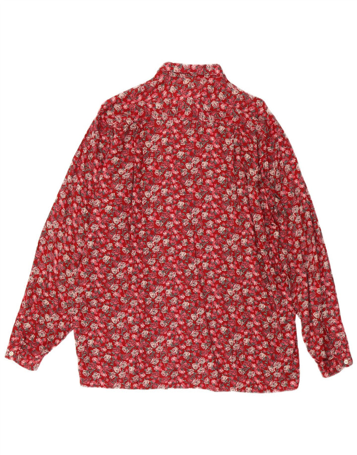Camisa masculina VINTAGE média vermelha floral