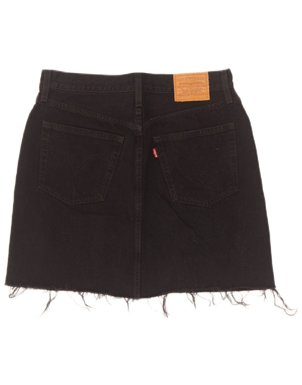 Saia jeans feminina Levi's W28 médio algodão preto