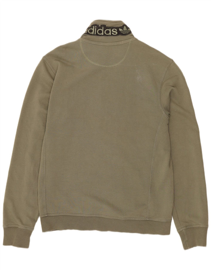 ADIDAS Womens Graphic Tracksuit Top Jacket UK 16 Grande Caqui