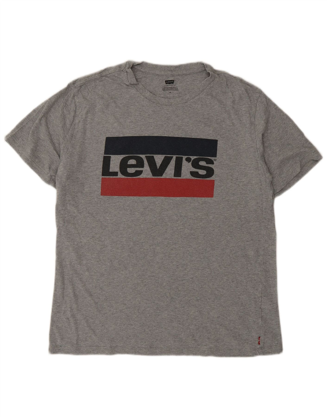 Camiseta masculina gráfica Levi's Top cinza médio algodão