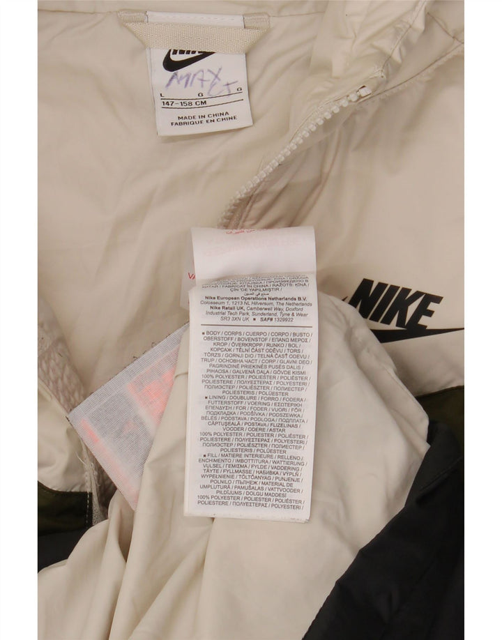 Jaqueta acolchoada com capuz para meninos NIKE 12-13 anos grande bloco colorido multicolorido