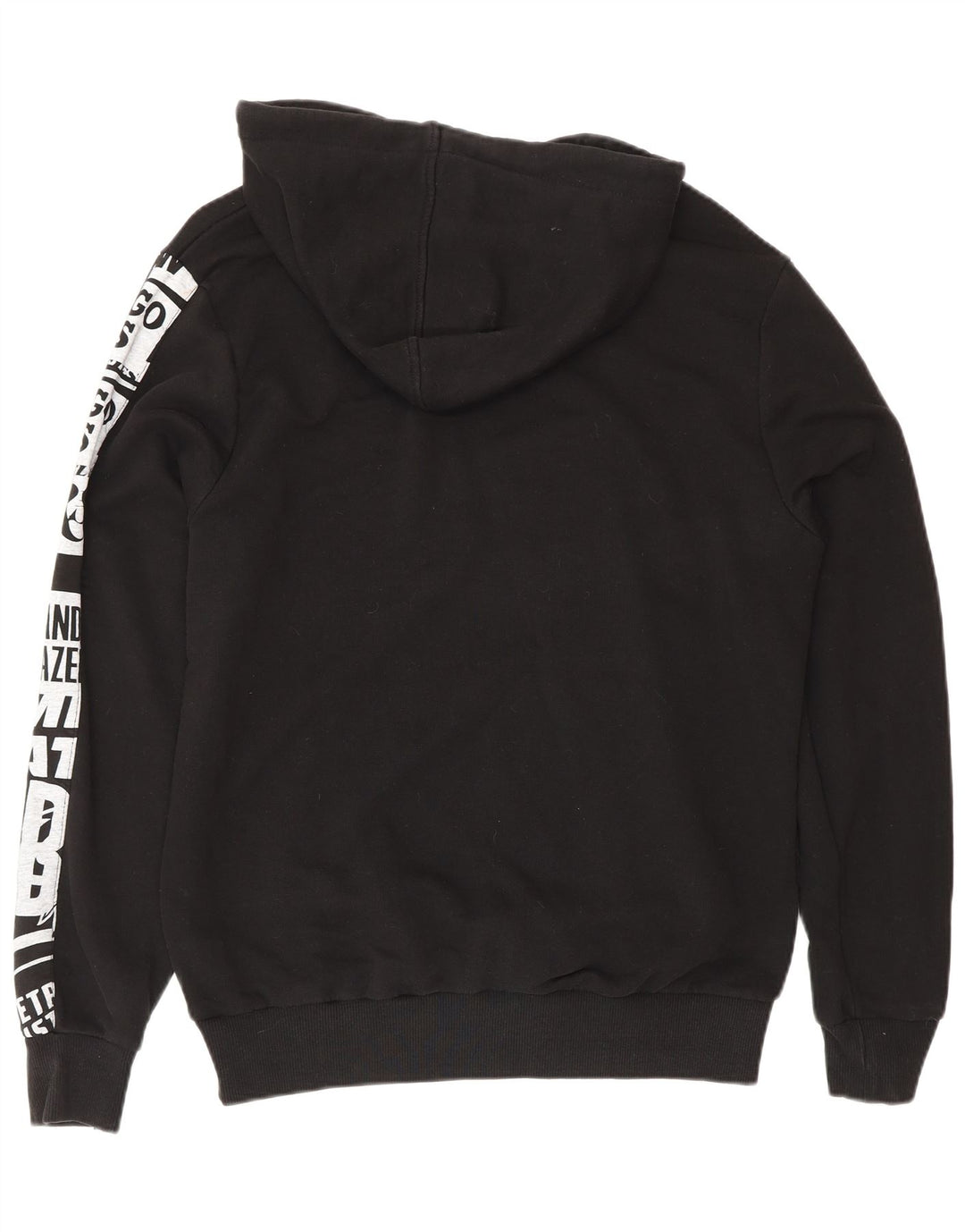 Suéter masculino com capuz gráfico NBA New Era médio algodão preto