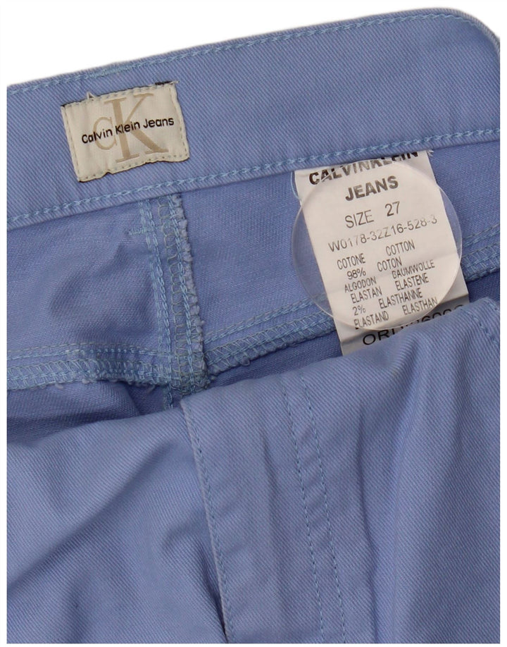 Calça jeans reta feminina CALVIN KLEIN W27 L31 algodão azul