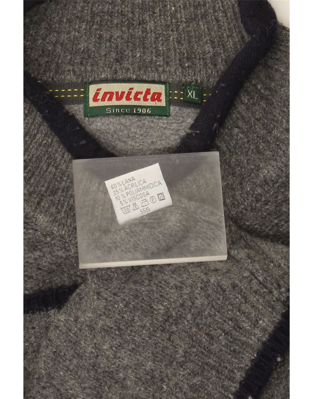 Suéter masculino Invicta com gola tartaruga XL lã cinza