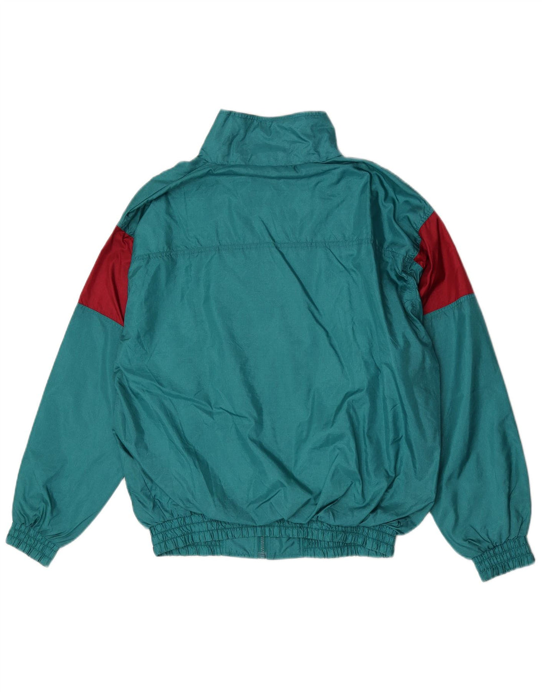 Jaqueta superior de agasalho masculino vintage poliamida colorblock verde médio