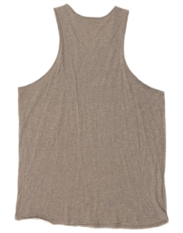 Fila Womens Vest Top UK 14 Médio Algodão Cinza