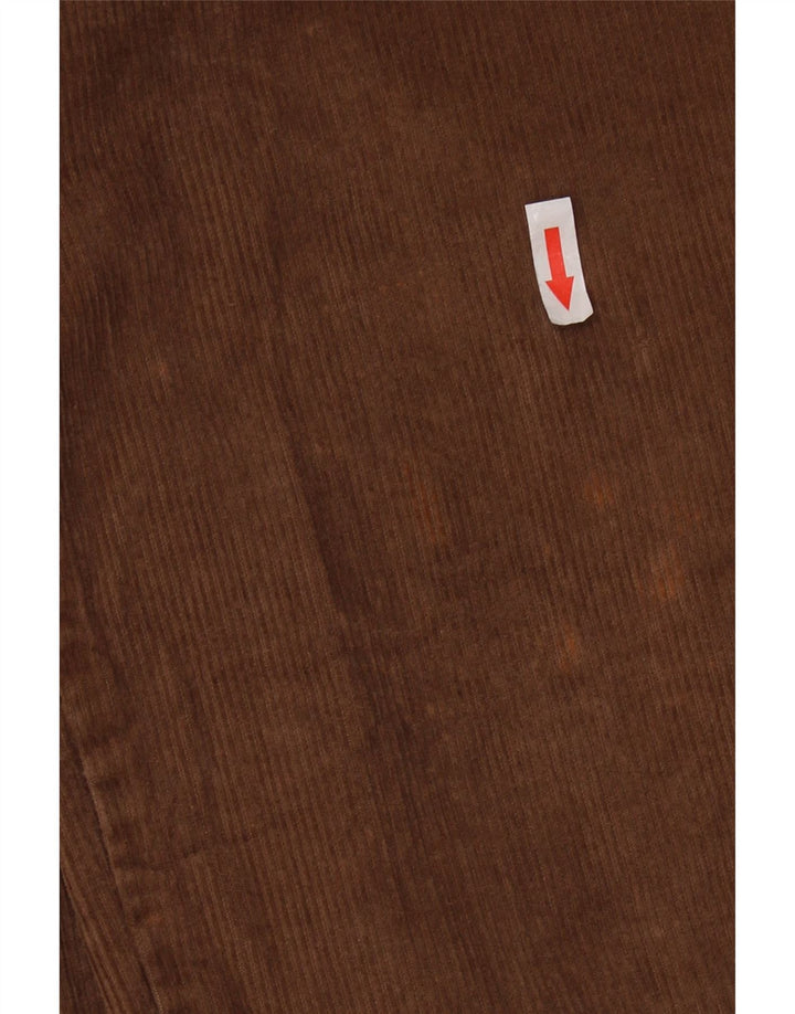 Calça masculina reta de veludo IZOD W38 L34 algodão marrom