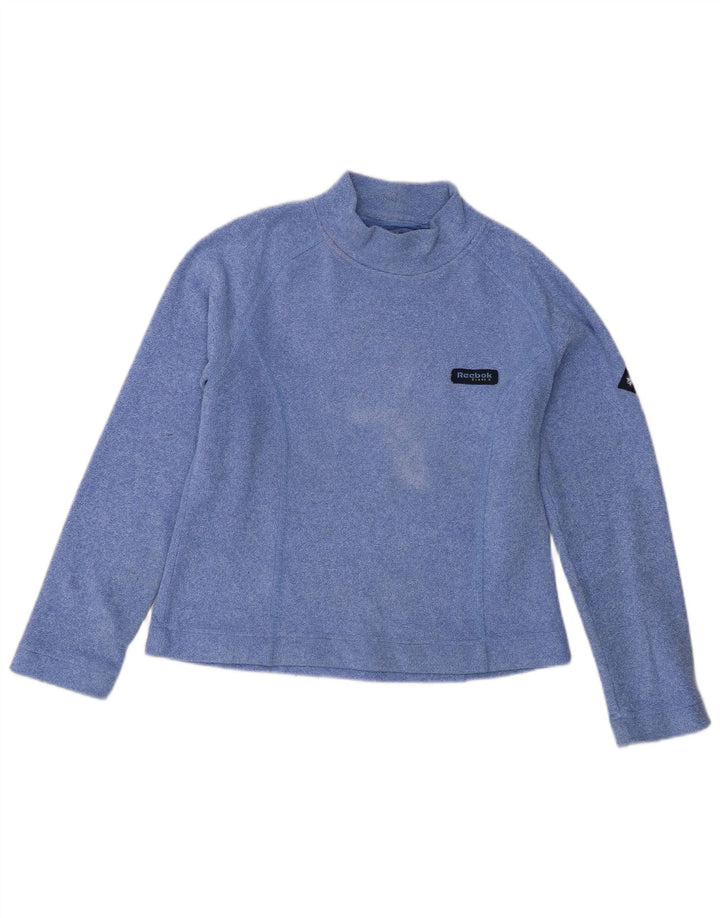 Reebok moletom feminino jumper UK 12 poliéster azul médio