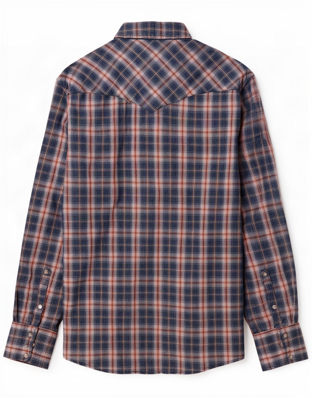 Camisa masculina de flanela Wrangler grande xadrez azul