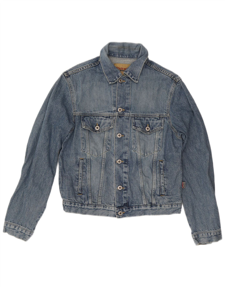 Jaqueta jeans masculina Pickwick UK 38 algodão azul médio