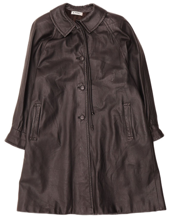 Casaco de couro feminino Carnet UK 18 XL preto