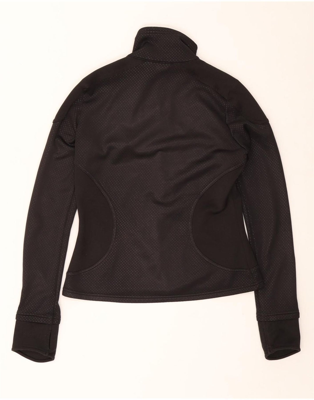 PUMA Womens Tracksuit Top Jacket UK 14 Médio Preto Manchado Poliéster