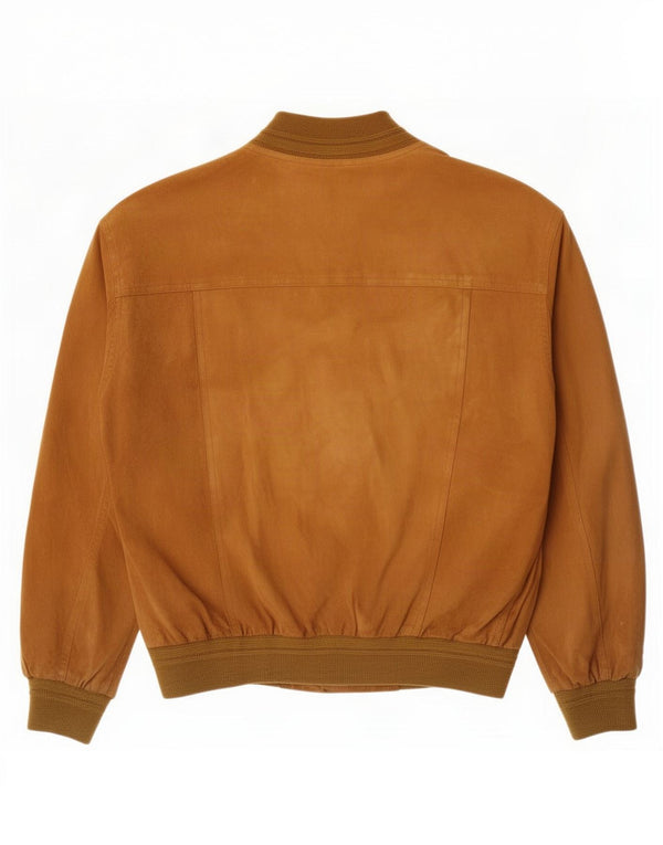 Zarro Jaqueta masculina de camurça UK 40 grande couro marrom